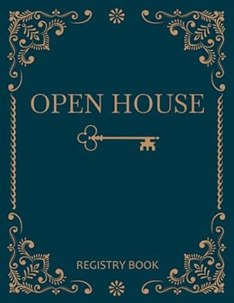 open house registry book up to 500 unique entries realtor broker and agent visitor guest book real estate