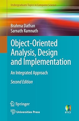 object oriented analysis design and implementation an integrated approach 2nd edition brahma dathan, sarnath