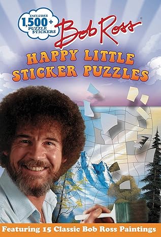 bob ross happy little sticker puzzles 1st edition gina gold 168412915x, 978-1684129157
