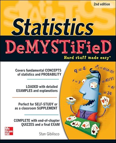 statistics demystified 1st edition stan gibilisco