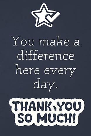 you make a difference here every day thank you so much notebook journal gift ideas for employees staff team