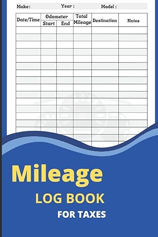 mileage log book mileage log book for car / mileage log book for taxes / vehicle mileage log book / record