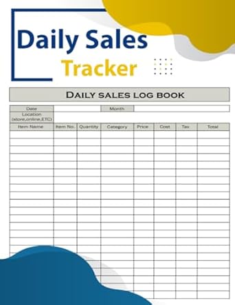 daily sales tracker sales record and summary log book for small business 1st edition business publications