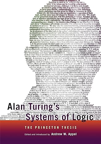 alan turing s systems of logic the princeton thesis 1st edition andrew w. appel 0691164738, 978-0691164731