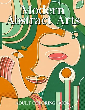 modern abstract arts coloring book featuring aesthetic line designs for adults and women mindfulness patterns