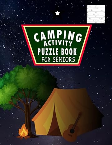 camping activity puzzle book for seniors awesome games for camping to seniors with solutions easy level 1st