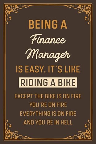 finance manager unique and personalized notebook idea for finance manager 100 6x9 pages journal employee team