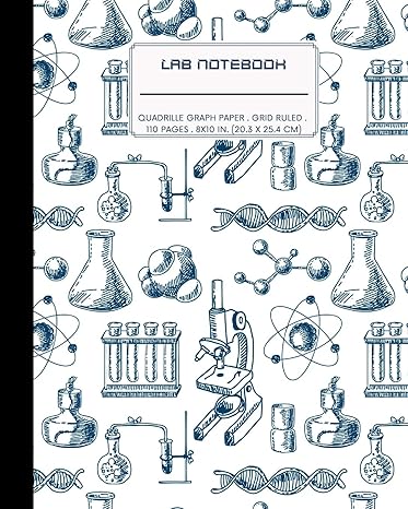lab notebook quadrille graph paper laboratory logbook for scientific experiment research / chemistry and