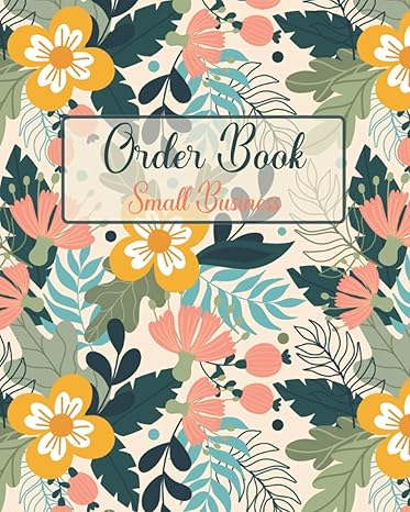 order book business sales books customer order form with order log section for online business purchase order