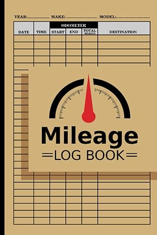 mileage log book automobile mileage journal for personal business or taxes to record and track daily driving