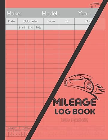 mileage log book vehicle mileage log mileage log book for taxes mileage tracker mileage record book 1st