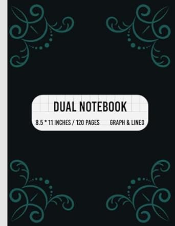 dual notebook graph and lined paper for science subjects graph and lined pages alternating for math students