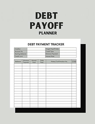debt payoff planner debt tracker for paying off your debts debt tracker for paying off your debts 8 5x11