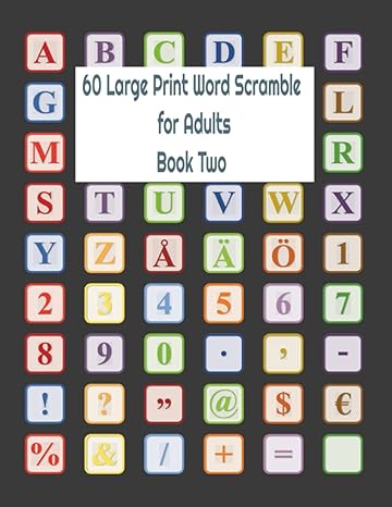 60 large print word scrable for adults book two large print word scramble puzzle book adults kids teens