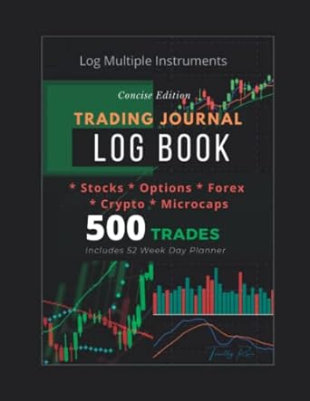 day trading journal and investing log book 0 page logbook for stock traders options traders futures forex and