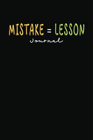 mistake lesson embracing imperfection for personal growth simple lined notebook journal for co workers men