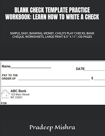blank check template practice workbook learn how to write a check simple easy banking money child s play