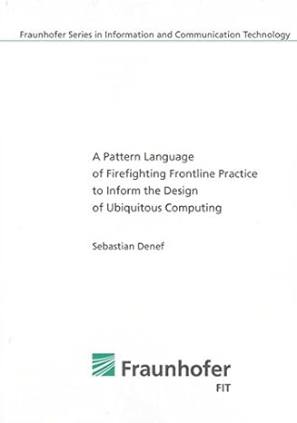 a pattern language of firefighting frontline practice to inform the design of ubiquitous computing 1st