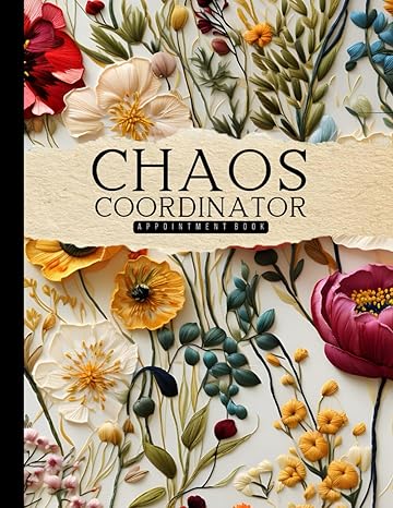 chaos coordinator undated appointment book undated hourly daily schedule notebook / diary for salon hair