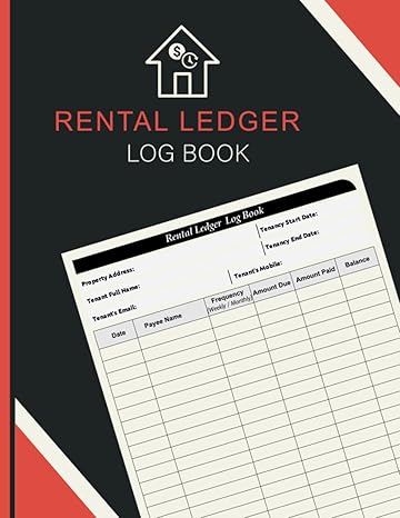 rental ledger log book a rent income expense bookkeeping landlord property management journal to keep track