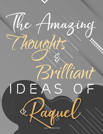 personalized name lined notebook journal the amazing thoughts and brilliant ideas of raquel gray cover