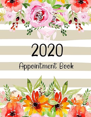 2020 appointment book appointments notebook for salons hairdressers spa and nail hourly planner year calendar