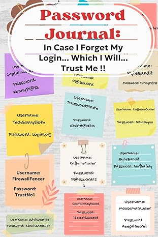 password journal in case i forget my login which i will trust me 1st edition jenice ward b0cmtvrgh4