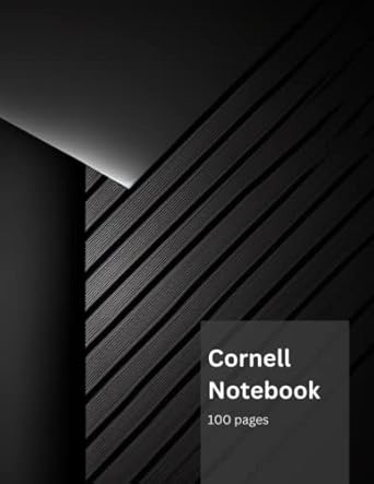 cornell notebook efficient black cover note taking organizer with 100 pages 8 5in x 11in large size