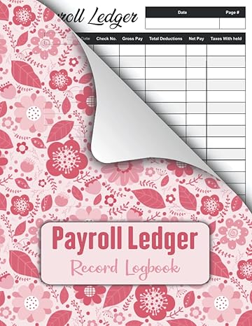 payroll ledger record logbook financial record keeping notebook for business employee payroll log book