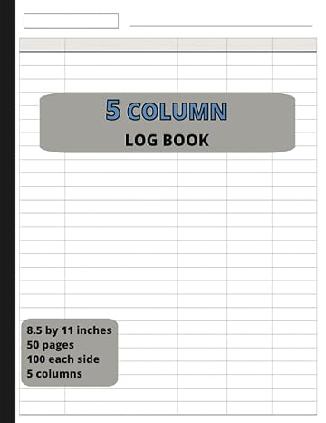 customizable log book 5 column five column notebook/multipurpose record logbook 8 5 x 11 100 pages suitable