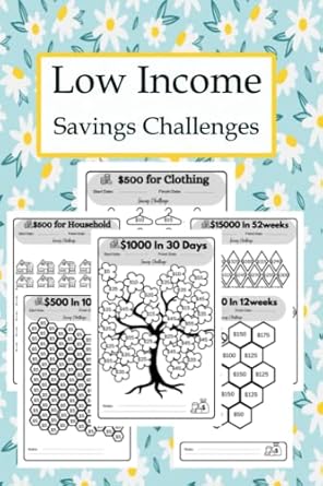 low income savings challenges fun and easy way to save $50 $250 $500 /budget saving challenge planner 1st