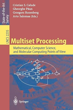 multiset processing mathematical computer science and molecular computing points of view 2001st edition