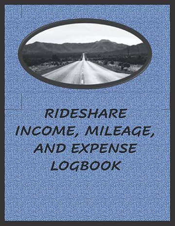 rideshare income expenses and mileage logbook record book for uber lyft taxis cabs and rideshare service