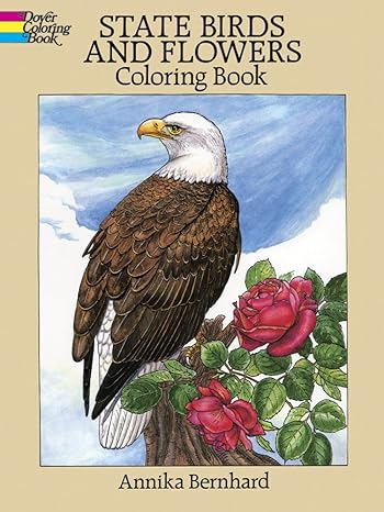 state birds and flowers coloring book 1st edition annika bernhard 0486264564, 978-0486264561