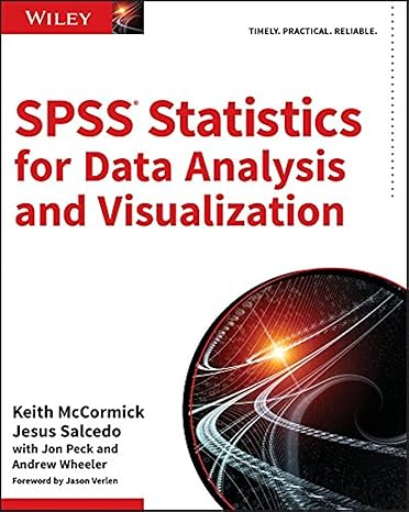 spss statistics for data analysis and visualization 1st edition jesus salcedo ,keith mccormick ,jon