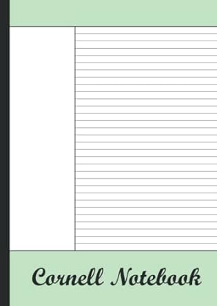 cornell notebook a4 cornell style note taking notebook for students and teachers cover 3 1st edition