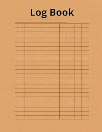 log book large multipurpose with 7 columns to record activity time inventory orders accounts password vehicle