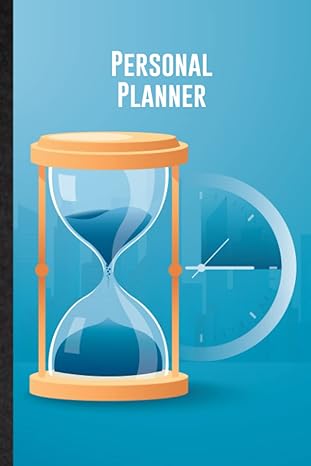 personal planner stylish monthly and weekly organizer notebook with hourglass timer clock design fun unique