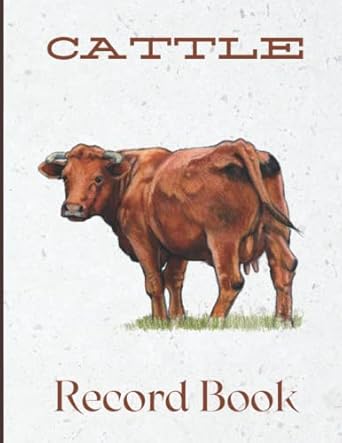 cattle record keeping book farm record keeping of cattle with 120 charts for breeding and other details 1st