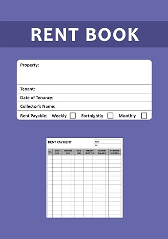 rent book rent book for landlords tenants lodger and agents / rent receipt book a5 24 pages perfect for