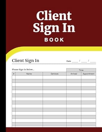 client sign in book welcome sheets for salon barbershop spa office and business appointments 120 pages 8 5 x