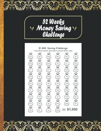 52 weeks money saving challenge 100 weekly savings tracker as you save throughout the year a simple tracker