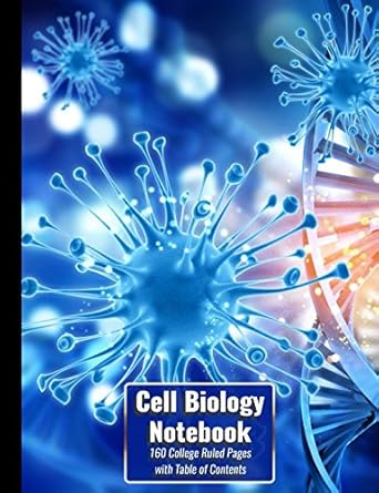cell biology dna 0 numbered college ruled pages with table of contents high school composition size paperback