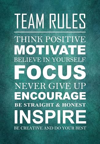 team rules lined notebook journal for work team member appreciation gift for employees coworkers staff with