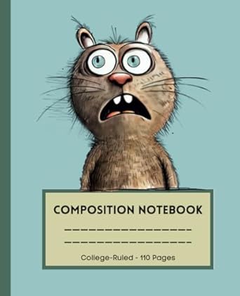 composition notebook funny cats college ruled 110 pages for school work university journaling record keeping