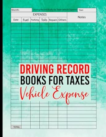 driving record books for taxes vehicle expense auto mileage tracker to record and track daily mileage for
