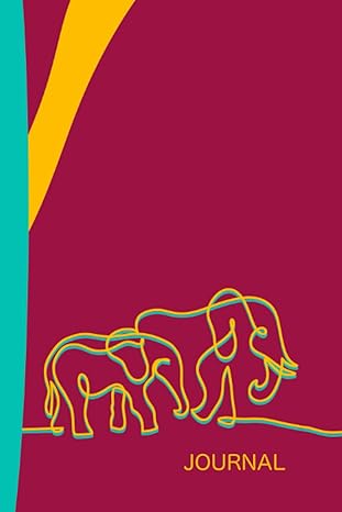 journal paperback with elephant illustration purple notebook for writing 100 pages 6 x9 1st edition sandmi
