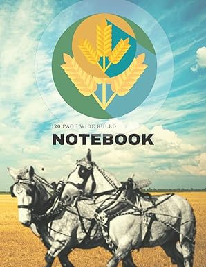 notebook agriculture journal notebook the horse harness allowed 120 page wide ruled paper 1st edition