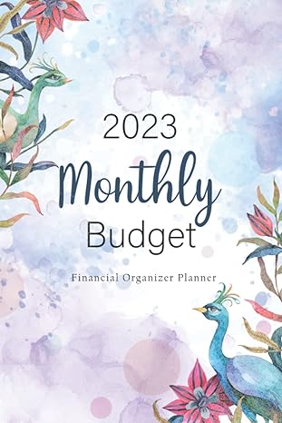 2023 monthly budget planner peacocks and flower cover bill organizer expense saving tracker daily weekly