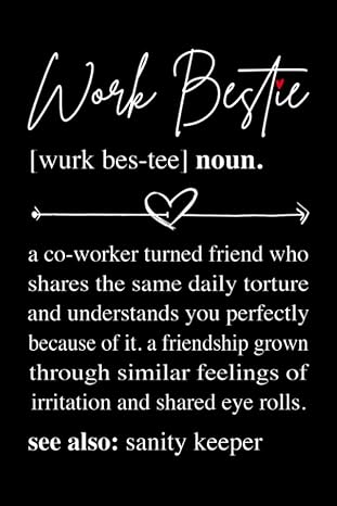 work bestie definition notebook funny gifts for coworkers friends females office appreciation thank you gift